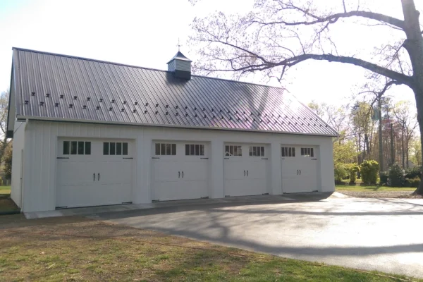 Classy Black & White Garage by Conestoga